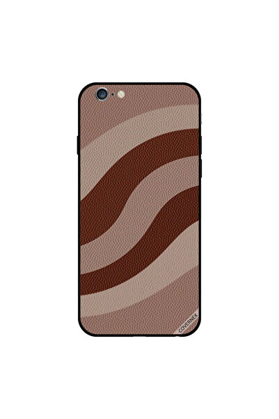 Covernex غطاء حماية لجهاز iPhone 6s Plus بنقشة جلد الخوخ والبني