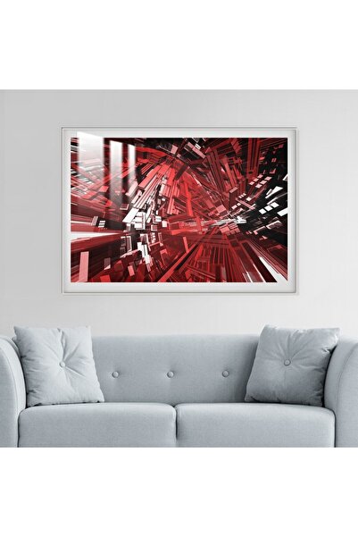 Marktna لوحة جدارية خشبية فاخرة مع برواز فضي و طبقة من الاكرليك الشفاف