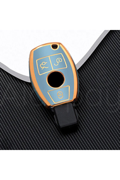 Alazpay Θήκη κλειδιού από χρυσό TPU για Mercedes A B C E S G Series GL GLA GL...