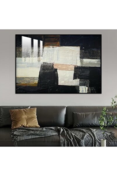 Marktna لوحة جدارية خشبية فاخرة بتصميم الفن البوهيمي مع برواز اسود و طبقة من ...