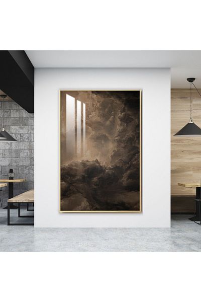 4gdran Luxury wooden wall plaque with brown frame and clear acrylic layer