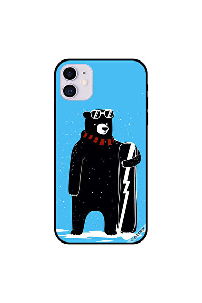 Covernex غطاء حماية لهاتف iPhone 11 بتصميم دب مع حقيبة تزلج