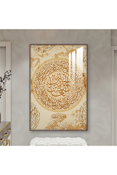 4gdran لوحة جدارية خشبية فاخرة مع برواز شامبين و طبقة من الاكرليك الشفاف