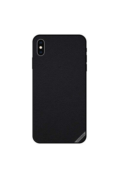 Covernex غطاء حماية لجهاز iPhone XS MAX بنقشة جلد أسود
