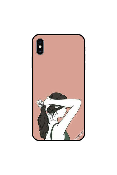 Covernex غطاء حماية لهاتف iPhone XS MAX مع فتاة لطيفة تصفف شعرها