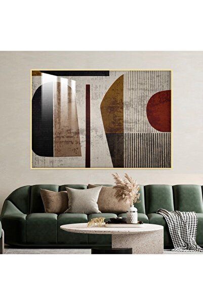 SND لوحة جدارية خشبية فاخرة بتصميم الفن البوهيمي مع برواز ذهبي و طبقة من الاك...