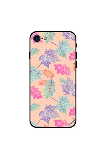 Covernex iPhone 7 Case Cover Green Blue Pink & Orange Leaves Pattern