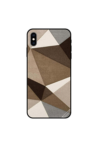 Covernex غطاء حماية لجهاز iPhone XS MAX بنمط هرمي لامع بني