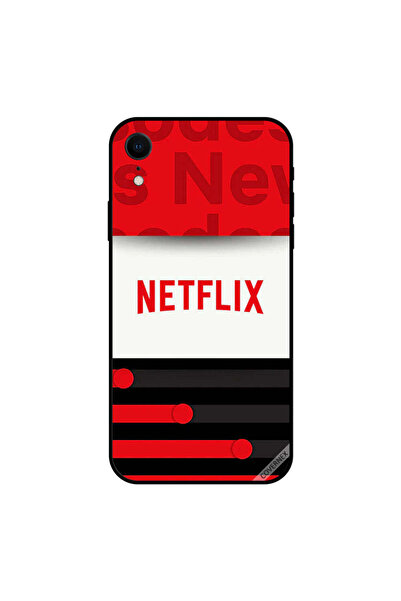 Covernex غطاء حماية iPhone XR بخطوط حمراء وسوداء من Netflix