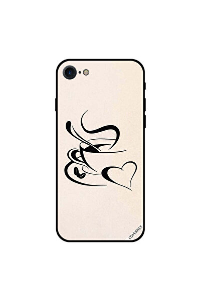 Covernex غطاء حماية لجهاز iPhone 8 بتصميم فنجان شاي وقلب
