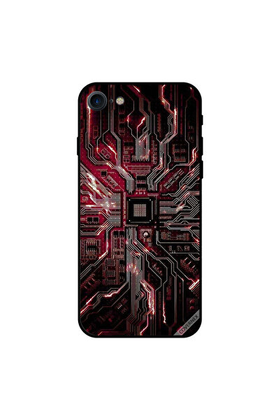 Covernex غطاء حماية لجهاز iPhone 8 دائري باللون الأحمر