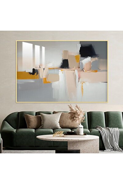 SND Luxury wooden wall panel with fine art design, gold frame and clear acryl...