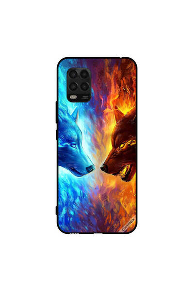 Covernex غطاء حماية لهاتف شاومي مي 10 لايت 5G، ذئب الماء والنار