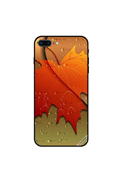 Covernex غطاء حماية لجهاز iPhone 7 Plus بنقشة قطرات الماء على أوراق الخريف