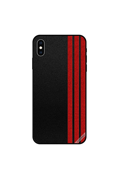 Covernex غطاء حماية لجهاز iPhone X بثلاثة خطوط عمودية حمراء