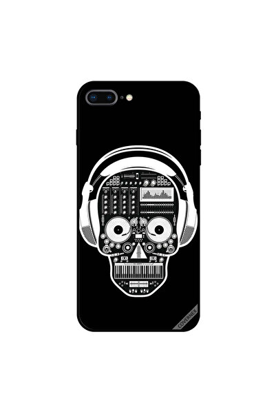 Covernex غطاء حماية لجهاز iPhone 7 Plus بطبعة جمجمة موسيقية باللونين الأبيض و...
