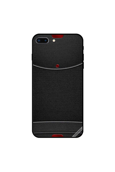 Covernex غطاء حماية لجهاز iPhone 7 Plus بأزرار حمراء على نمط جلد أسود