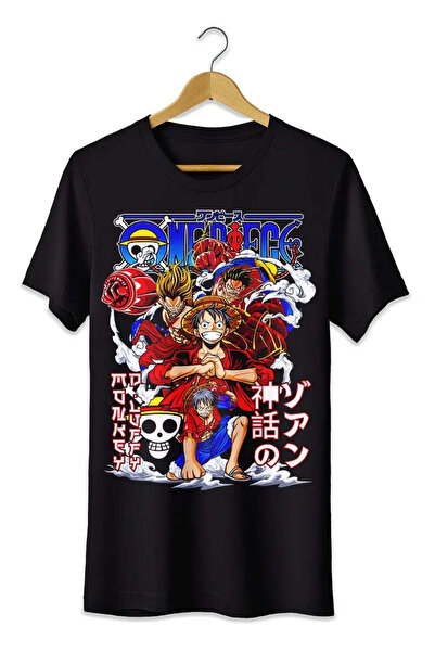 Flood Of Style Ανιμέ μπλουζάκι με σχέδια Unisex Καλοκαιρινό Luffy Zoro Asura