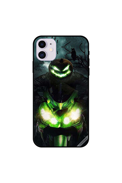 Covernex غطاء حماية لجهاز iPhone 11 بتصميم دراجة نارية خضراء وبومة ليلية داكن...