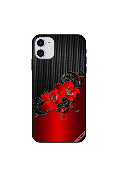 Covernex غطاء حماية لجهاز iPhone 11 بنقشة زهور حمراء