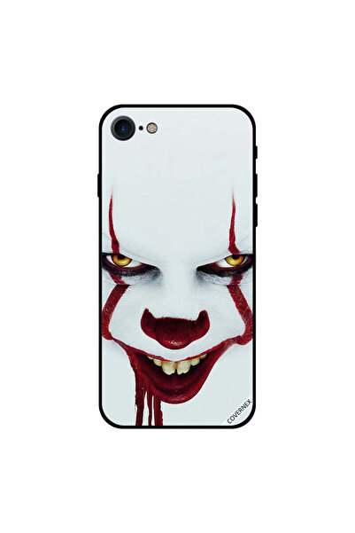 Covernex غطاء حماية لجهاز iPhone 7 بطبعة وجه الجوكر باللون الأبيض