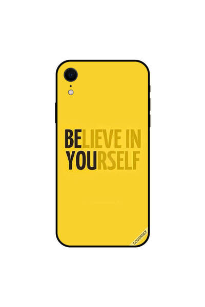 Covernex غطاء حماية iPhone XR "ثق بنفسك" باللون الأصفر