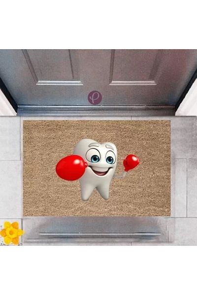 P Parla Digital Printed Hooded Mat - Smiling Tooth P-2429