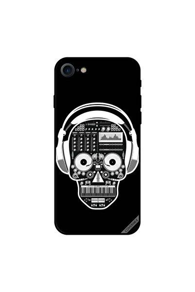 Covernex غطاء حماية لجهاز iPhone 8 بطبعة جمجمة موسيقية باللونين الأبيض والأسود
