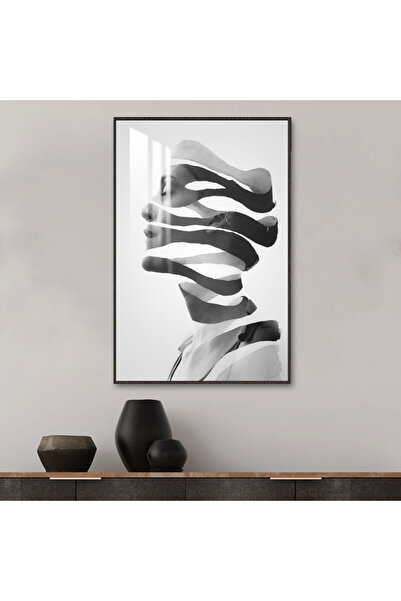 SND لوحة جدارية خشبية فاخرة مع برواز ذهبي و طبقة من الاكرليك الشفاف