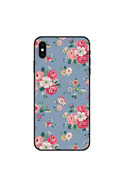 Covernex غطاء حماية لهاتف iPhone XS MAX بنقشة زهور زرقاء فاتحة