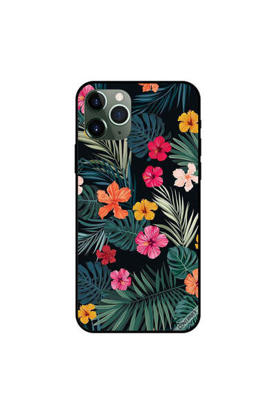 Covernex غطاء حماية لجهاز iPhone 11 Pro Max بنقشة زهور متعددة الألوان وريش أخ...