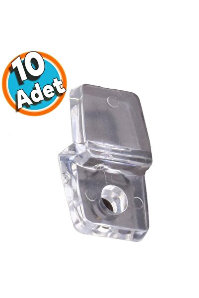 Genel Markalar Ayna Tırnağı Pano Cam Ayna Tutucu Plastik Şeffaf (10 Adet)