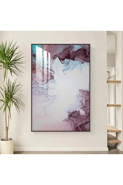 SND لوحة جدارية خشبية بتصميم الفن التجريدي مع برواز شامبين و طبقة من الاكرليك...