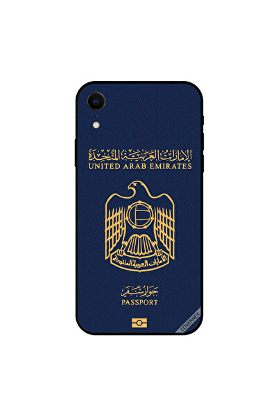 Covernex غطاء حماية لجهاز iPhone XR بشعار جواز سفر الإمارات العربية المتحدة