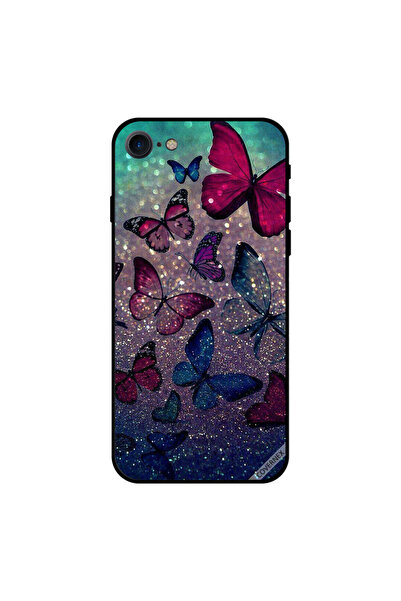 Covernex غطاء حماية لهاتف iPhone 7 برسومات لامعة وفراشات