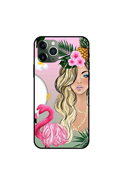 Covernex غطاء حماية لجهاز iPhone 11 Pro Max بتصميم فتاة وحيد القرن وشعلة