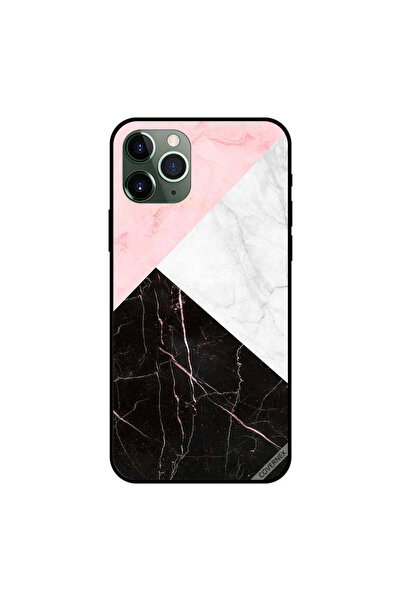 Covernex غطاء حماية لجهاز iPhone 11 Pro Max بنقشة رخامية باللونين الوردي والأ...