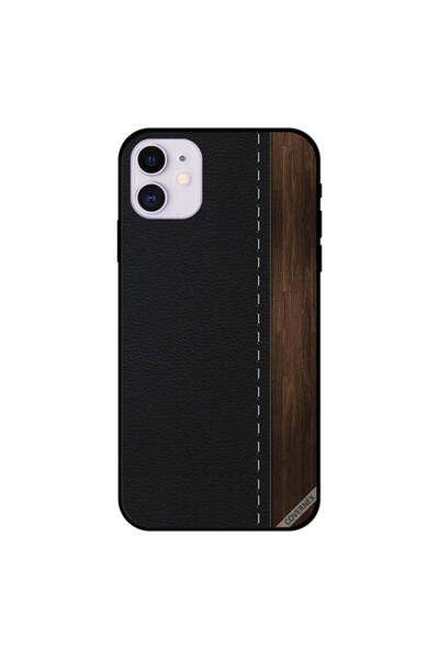 Covernex غطاء حماية لجهاز iPhone 11 بنمط خشبي وجلدي
