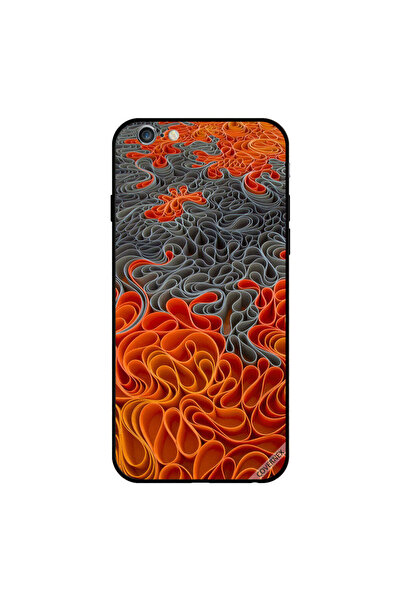 Covernex غطاء حماية لجهاز iPhone 6 Plus بنمط ورق رمادي وبرتقالي