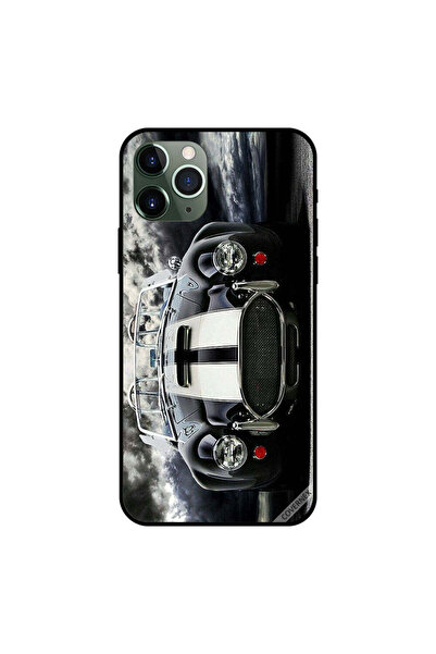 Covernex غطاء حماية لجهاز iPhone 11 Pro Max عالي الدقة، سيارة، أبيض وأسود