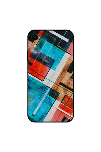 Covernex غطاء حماية لجهاز iPhone XR بنمط مربع ملون