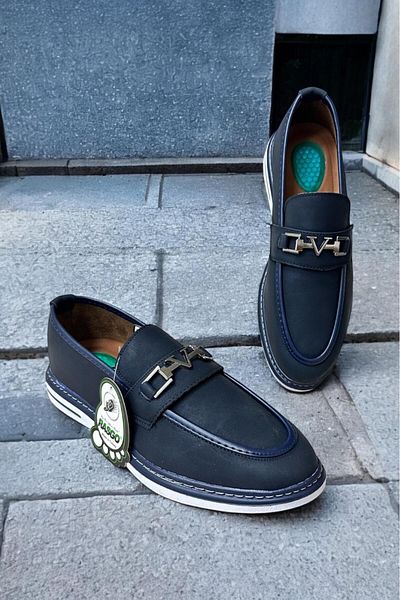 RASGO Men Shoes Comfortable,Orthopedic Sole Ergonomic Design,Nubuck Leather Comfort,Shoes 40,41,42,43,44