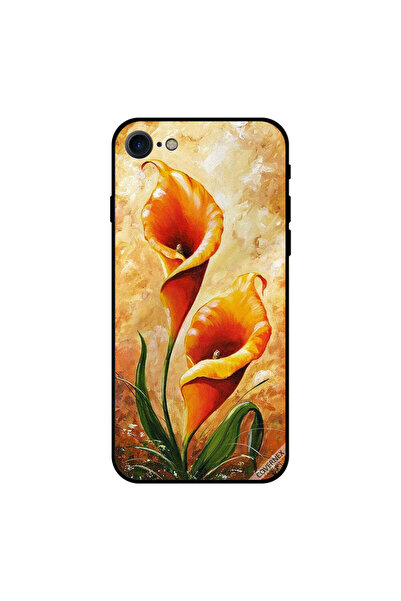 Covernex غطاء حماية لهاتف iPhone 8 برسومات زهور برتقالية