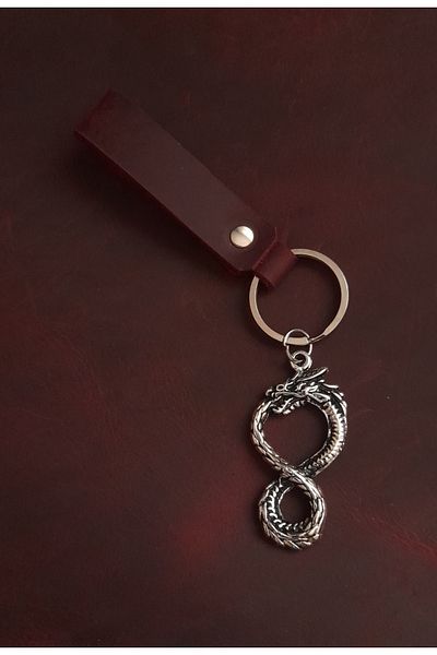 BSN Store Snake Figure Keychain Premium Hand Made Real Leather Keychain