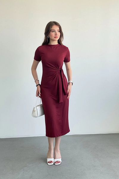 Sorridi Side Tie Crew Neck Modal Dress