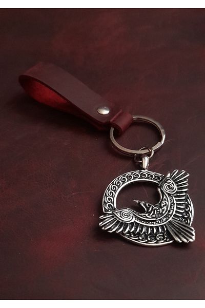 BSN Store Eagle Figure Keychain ​​Premium Hand Made Real Leather Keychain