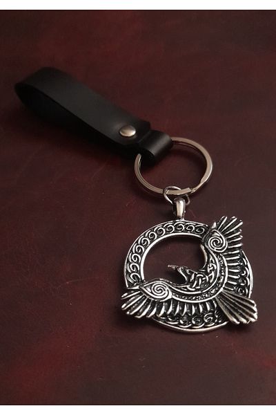 BSN Store Eagle Figure Keychain ​​Premium Hand Made Real Leather Keychain