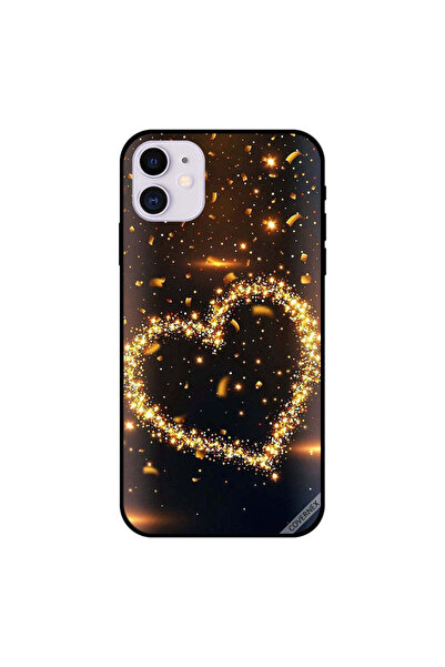 Covernex غطاء حماية لجهاز iPhone 11 بتصميم قلب من القطع الذهبية