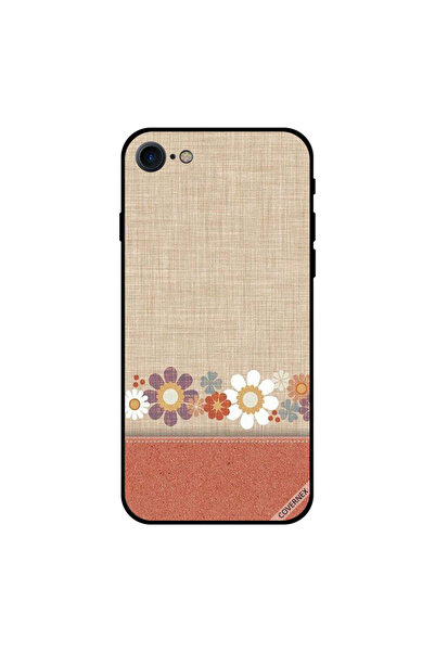 Covernex غطاء حماية لجهاز iPhone 8 بنقشة جلد وزهور