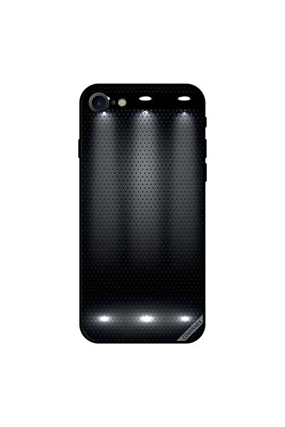 Covernex غطاء حافظة iPhone 7 بإضاءة مضاءة بنمط منقط باللون الأسود